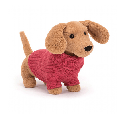 Peluche Sweater Teckel Rose